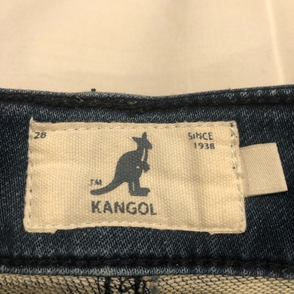 KANGOL Stretch Knit Denim Skinny Fit Jeans w/ logo - Picture 10 of 10